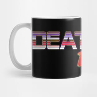 Death By Neon Logo Design - Official Product Color 8 - cinematic synthwave / horror / berlin school / retrowave / dreamwave t-shirt Mug